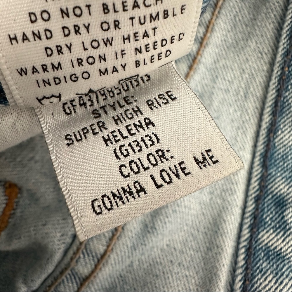 GRLFRND Super High Rise Helena Gonna Love Me Jeans Size 27 - Picture 7 of 14